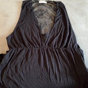 Black Light Weight Nightie w/ Lace Back